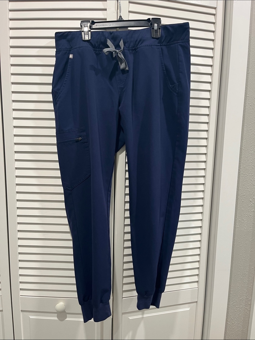 Figs Navy Blue Track Joggers with Drawstring